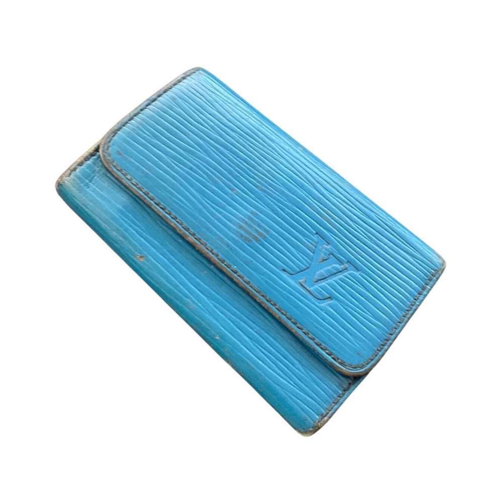Rare Louis Vuitton Epi Leather 6 Key Holder Toledo Blue Vintage 1990s Spain